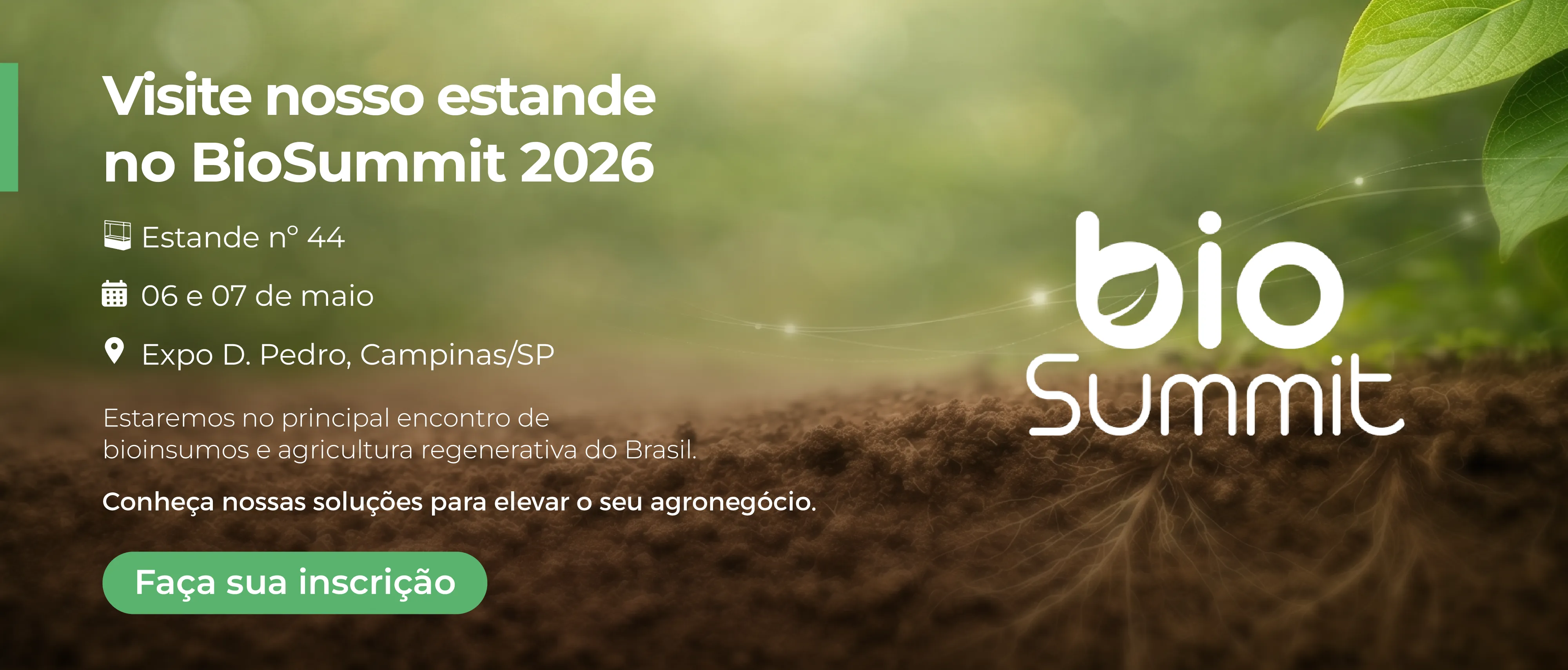 Visite nosso estande no BioSummit 2026